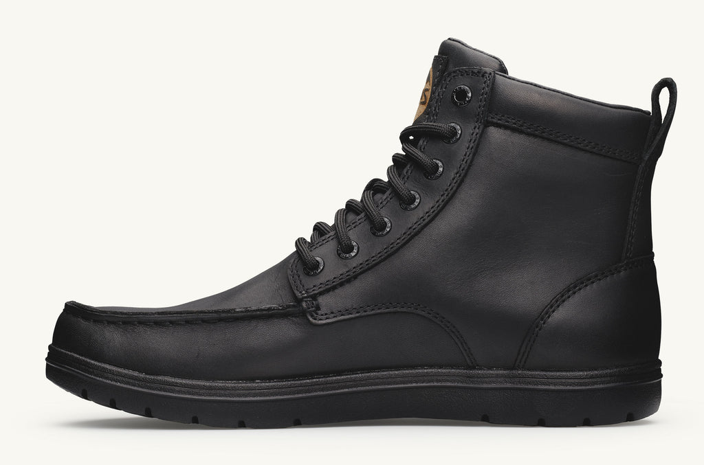 Black Men's Lems Boots Waterproof Boulder | IDT6639LA
