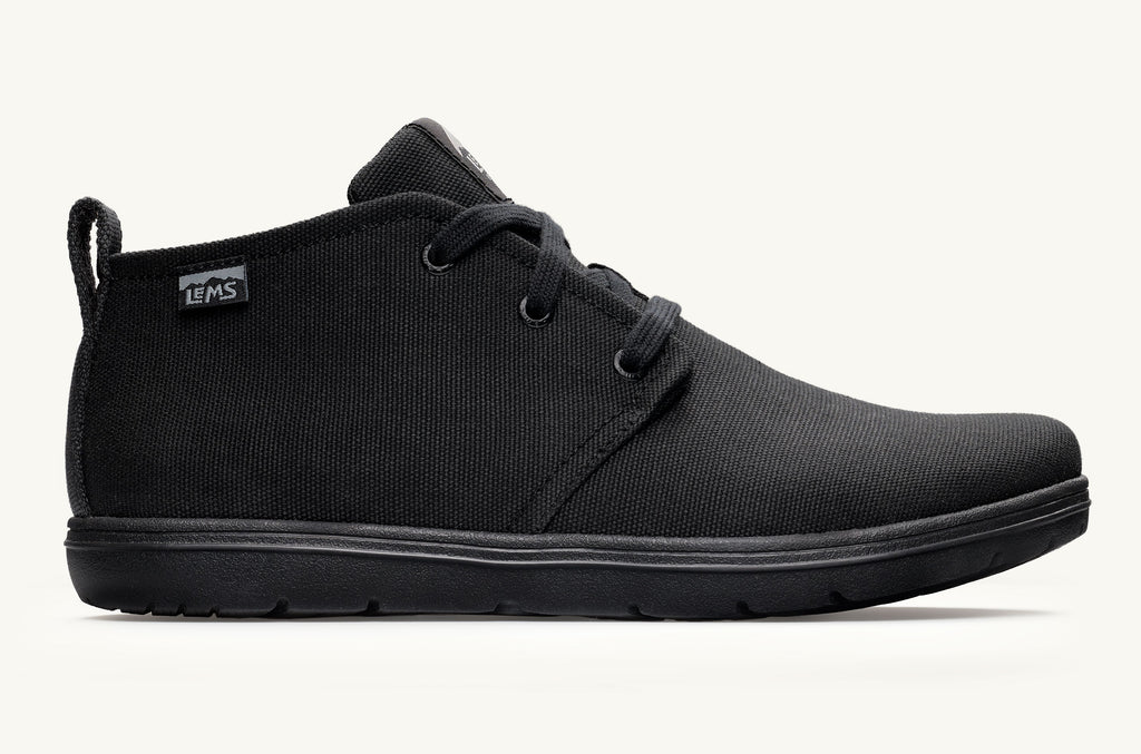 Black Men's Lems Canvas Boots Chukka | GXR7951HX