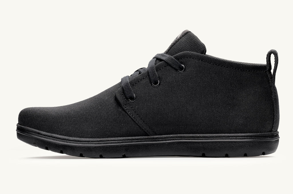 Black Men's Lems Canvas Boots Chukka | GXR7951HX