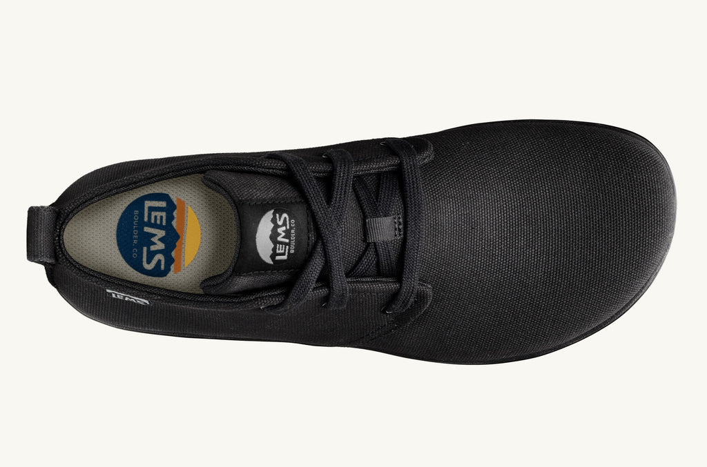Black Men's Lems Canvas Boots Chukka | GXR7951HX