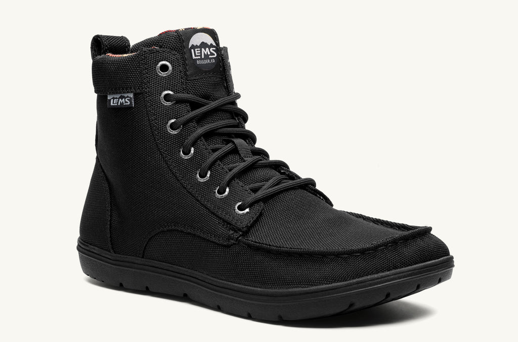 Black Men's Lems Nylon Boots Boulder | VOF1328FK