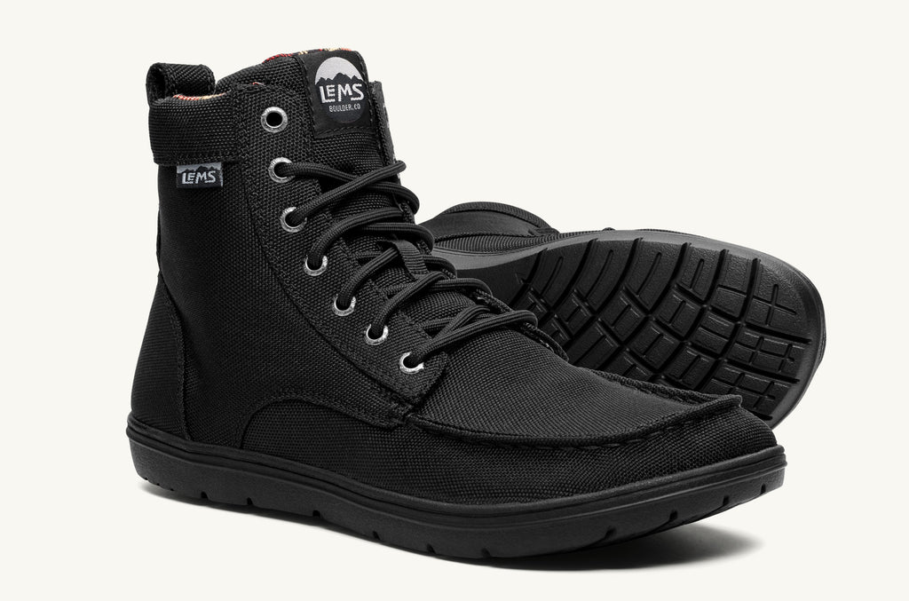 Black Men\'s Lems Nylon Boots Boulder | VOF1328FK
