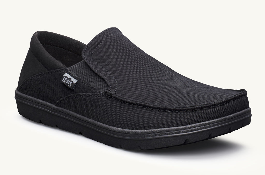 Black Men's Lems Slip On Shoes Drifter | XAH5121IV