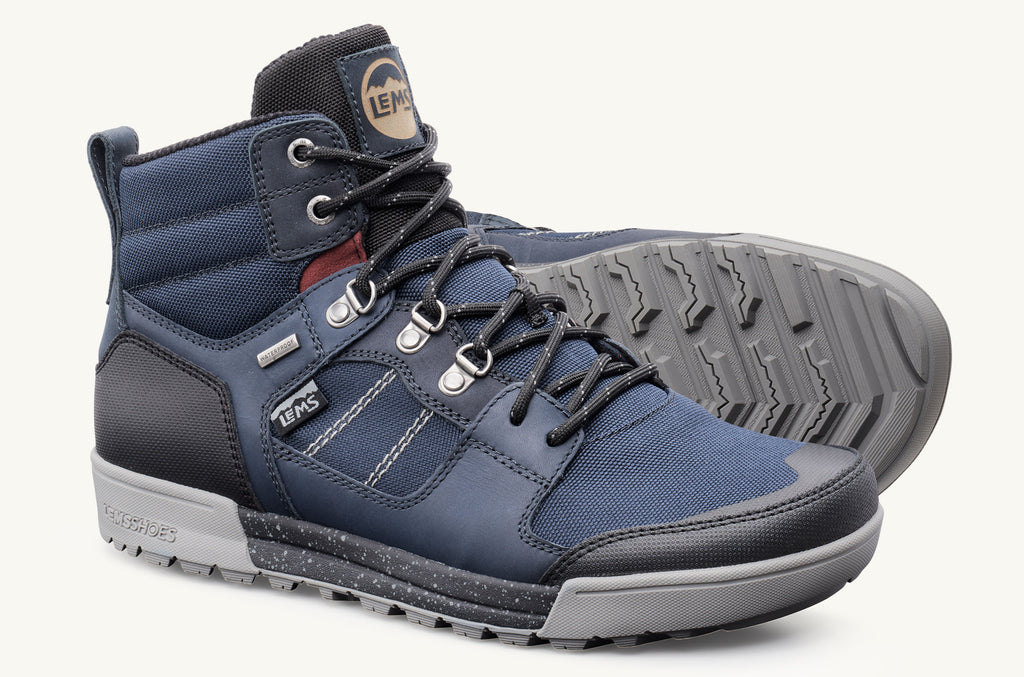 Blue Grey Men\'s Lems Boots Waterproof Outlander | YFG3652ZN