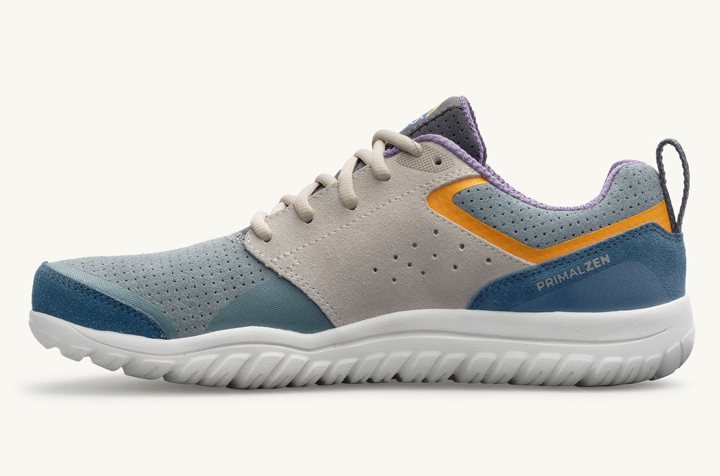 Blue Grey Orange Men's Lems Suede Sneakers Primal Zen | VKS7615HQ