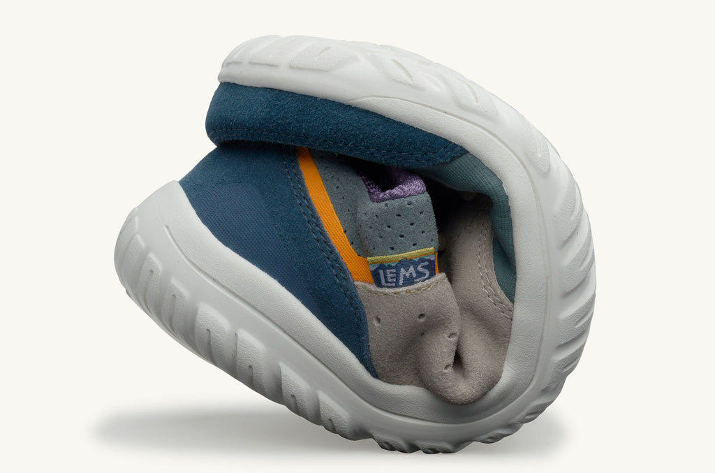 Blue Grey Orange Men's Lems Suede Sneakers Primal Zen | VKS7615HQ