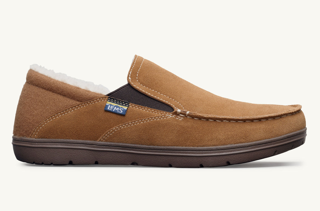 Brown Men's Lems Fur Slip On Shoes Drifter | UCT2713HW