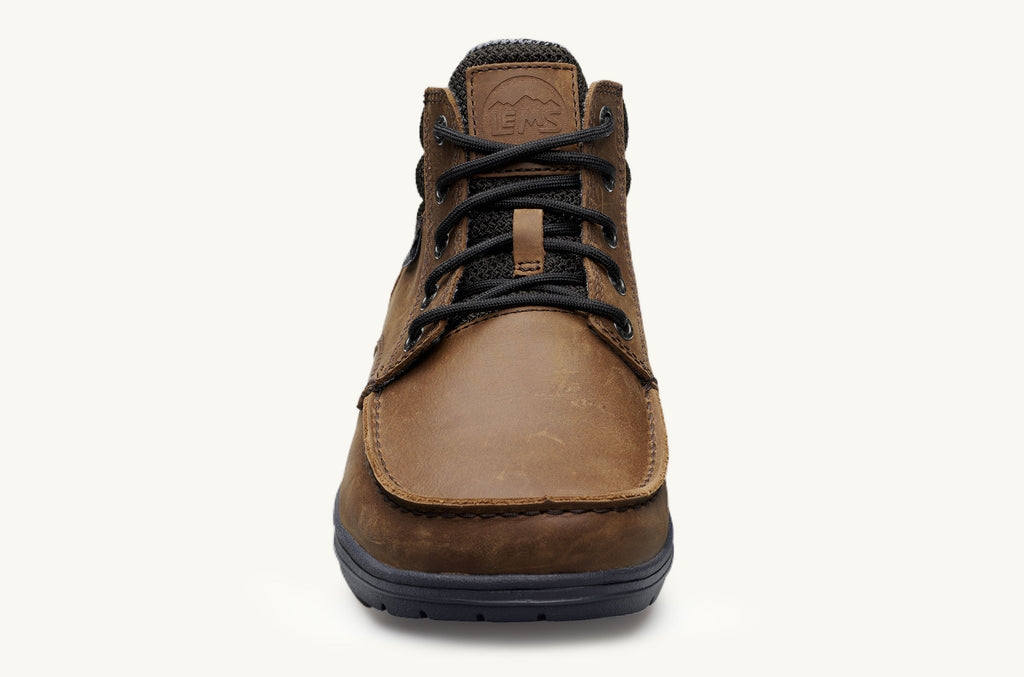 Brown Men's Lems Leather Boots Boulder | ZHS3395CM