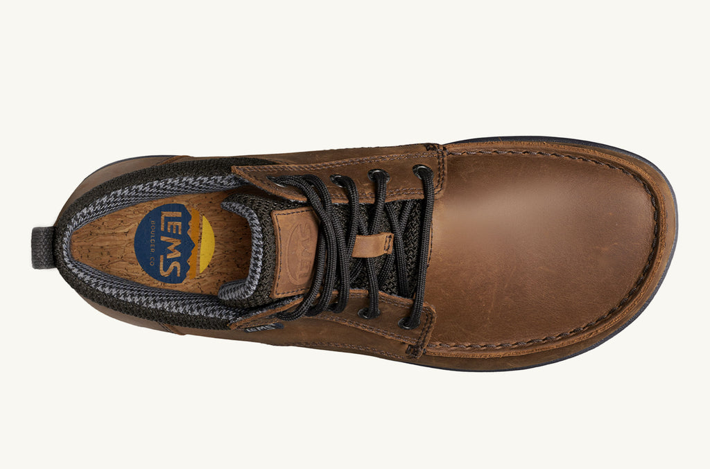 Brown Men's Lems Leather Boots Boulder | ZHS3395CM