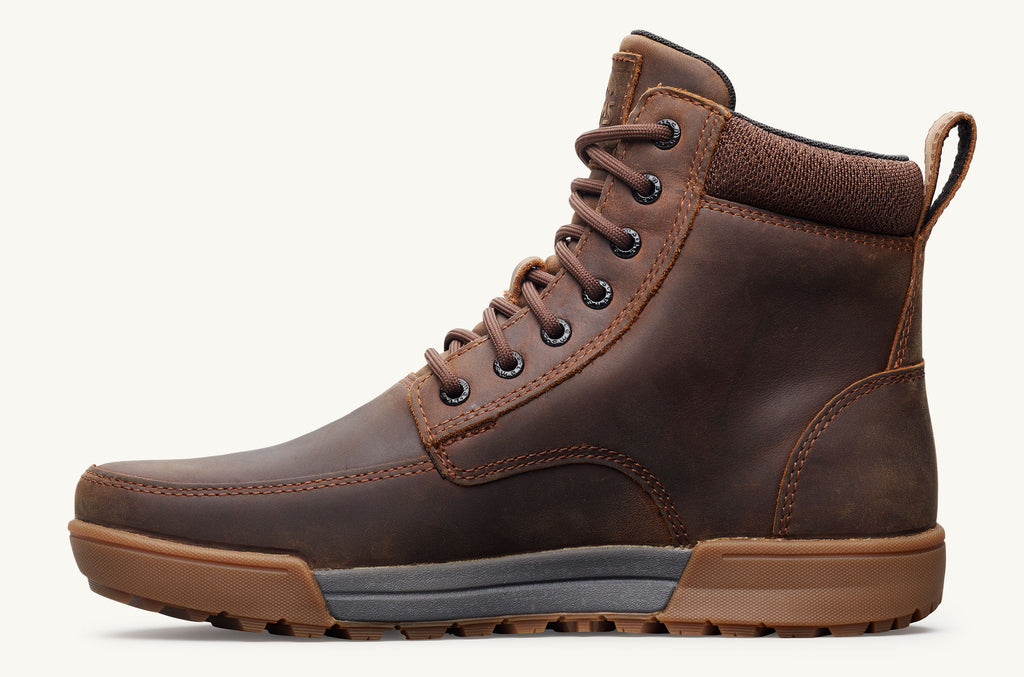Dark Brown Men's Lems Boots Waterproof Boulder Summit | WUH630XY