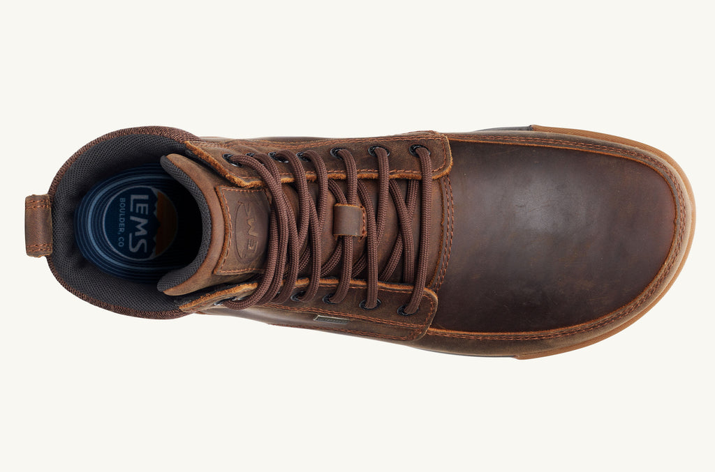 Dark Brown Men's Lems Boots Waterproof Boulder Summit | WUH630XY