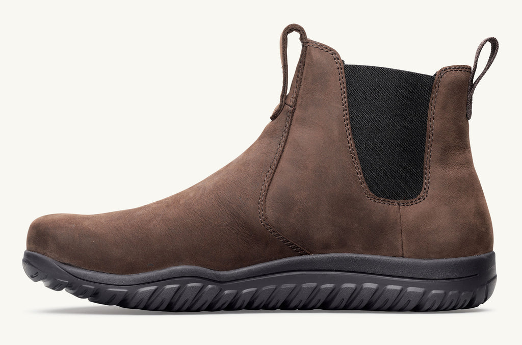 Dark Brown Men's Lems Boots Waterproof Chelsea | VOS536QB