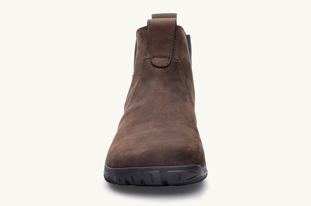 Dark Brown Men's Lems Boots Waterproof Chelsea | VOS536QB