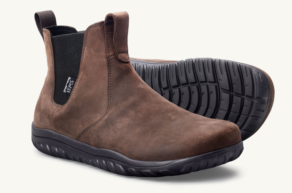 Dark Brown Men\'s Lems Boots Waterproof Chelsea | VOS536QB