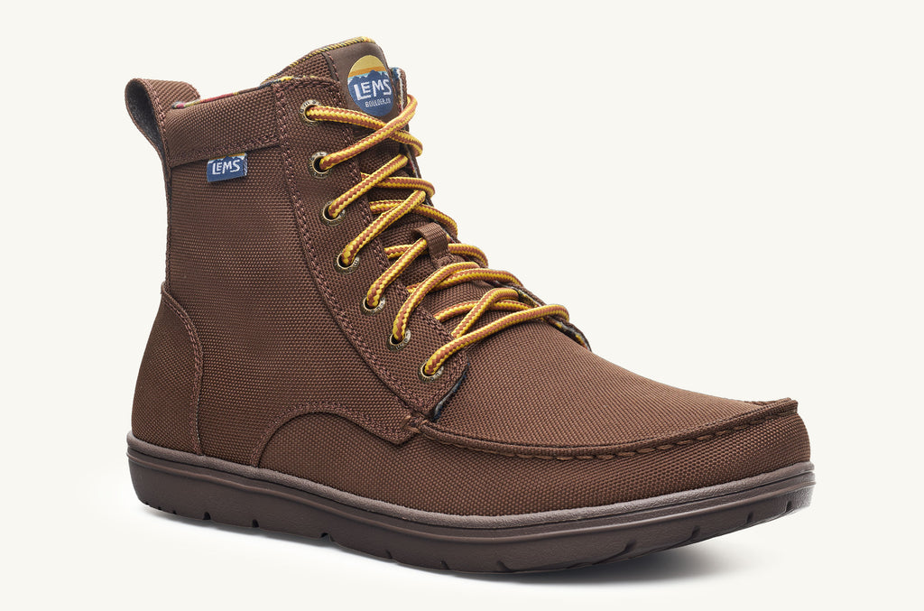 Dark Brown Men's Lems Nylon Boots Boulder | GVI548PS