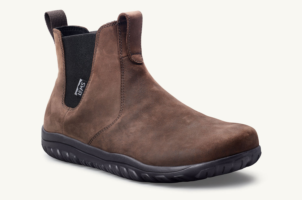 Dark Brown Women's Lems Boots Waterproof Chelsea | KSF2895LN