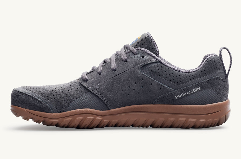 Deep Grey Men's Lems Suede Sneakers Primal Zen | VRY3598KV
