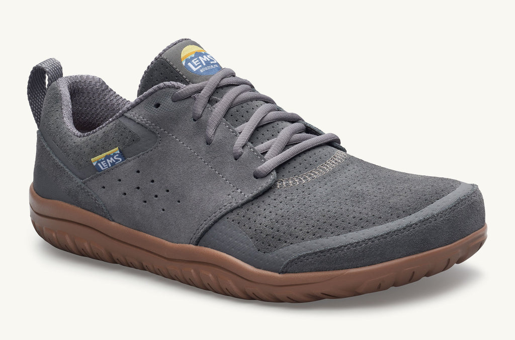 Deep Grey Men's Lems Suede Sneakers Primal Zen | VRY3598KV