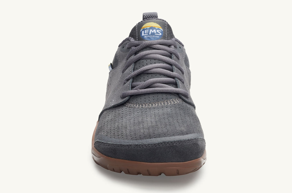 Deep Grey Men's Lems Suede Sneakers Primal Zen | VRY3598KV