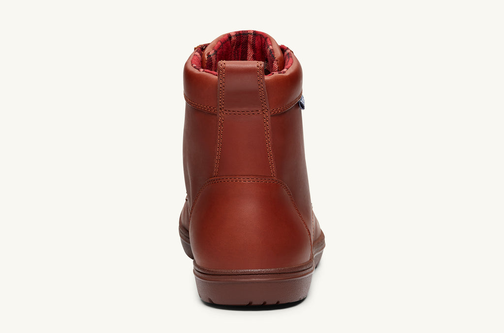 Deep Red Women's Lems Leather Boots Boulder | EMY197LT
