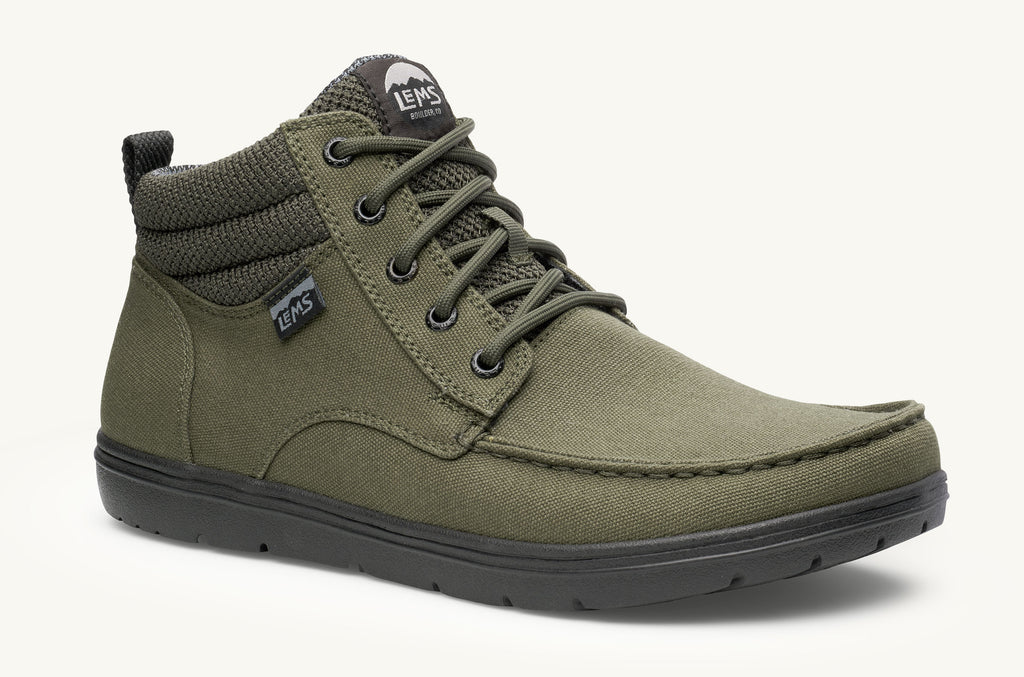 Green Men's Lems Vegan Boots Boulder | WEK3963PN