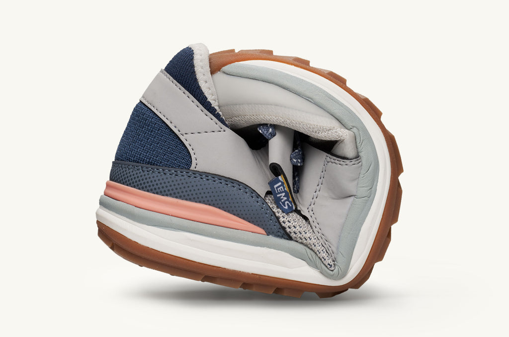 Grey Navy Women's Lems Sneakers Mesa | VDI931UL