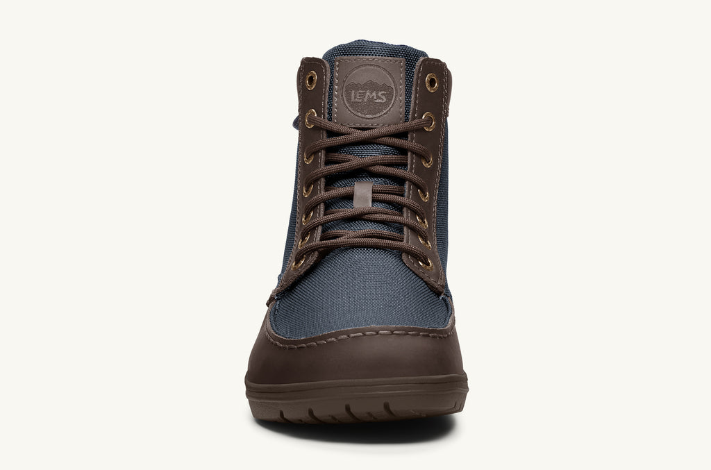 Navy Brown Men's Lems Nylon Boots Boulder | HXJ426BW