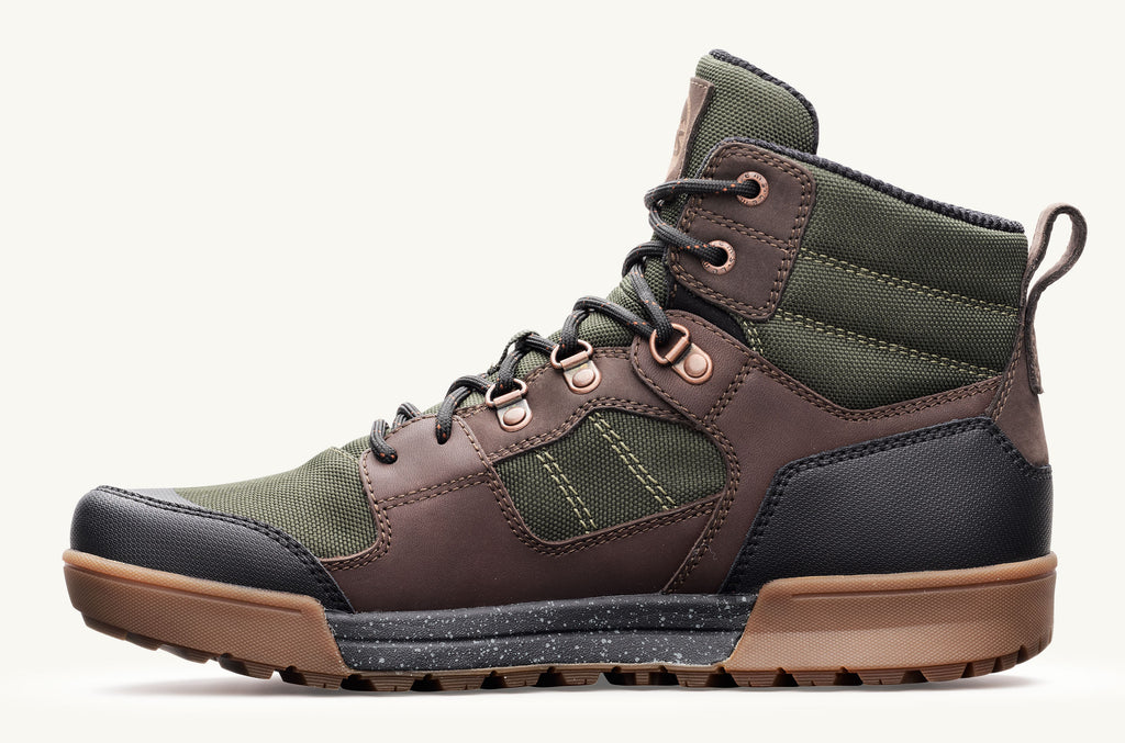 Olive Brown Men's Lems Boots Waterproof Outlander | RPC765AD