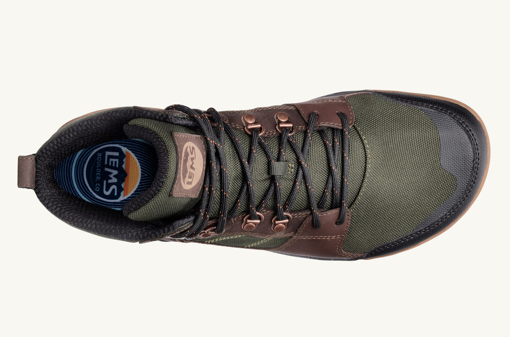 Olive Brown Men's Lems Boots Waterproof Outlander | RPC765AD