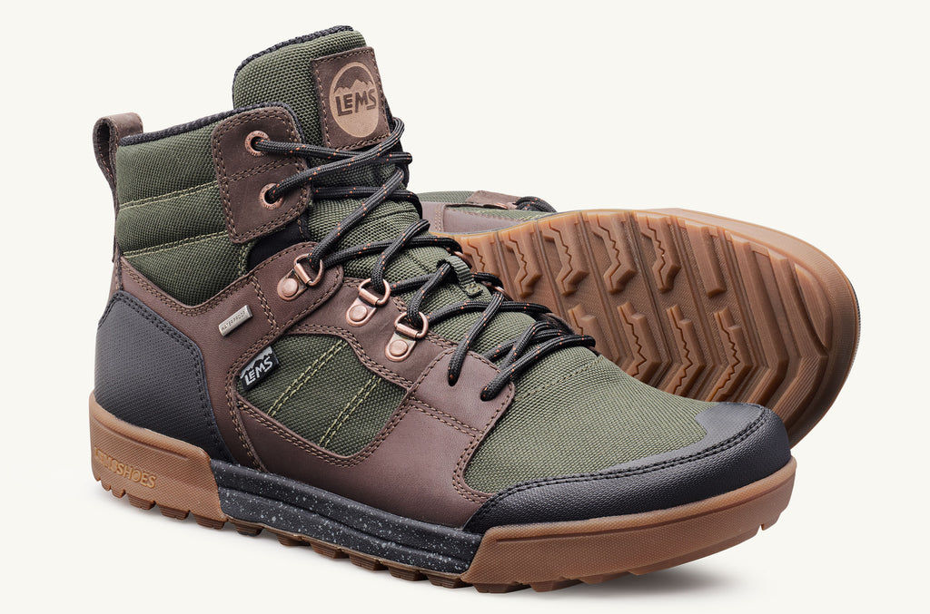 Olive Brown Men\'s Lems Boots Waterproof Outlander | RPC765AD