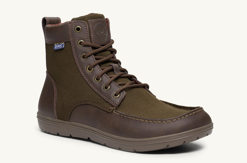 Olive Brown Women's Lems Nylon Boots Boulder | VWA761AP