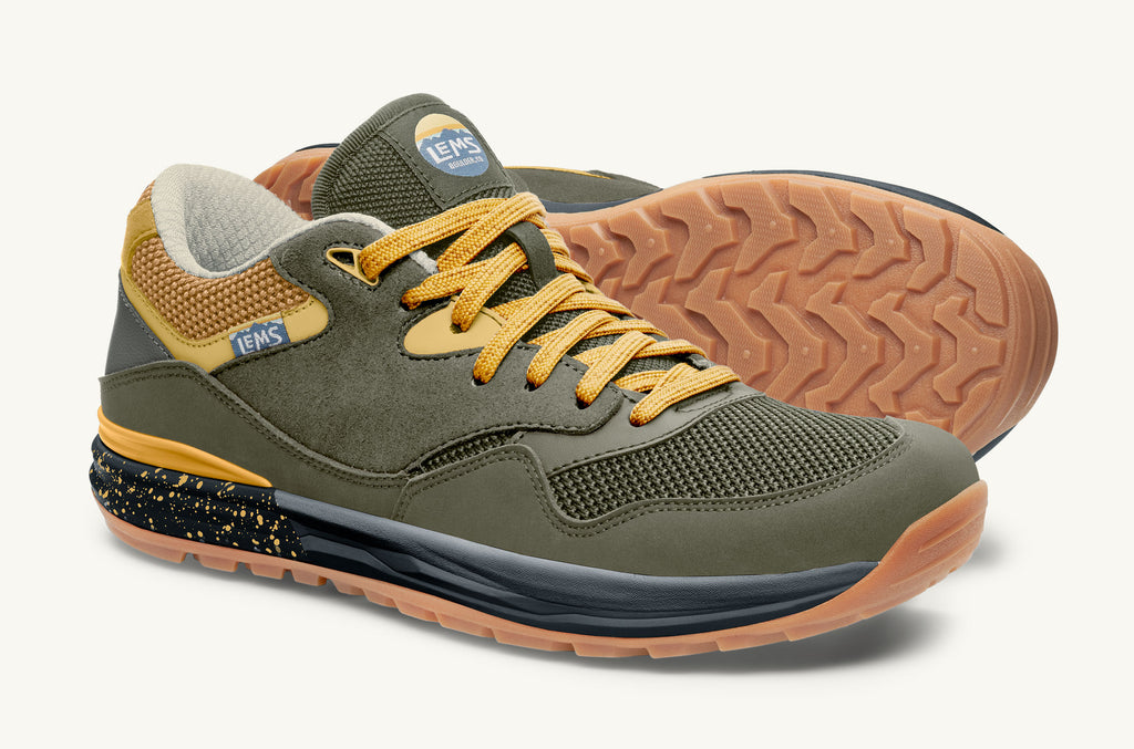 Olive Yellow Men\'s Lems Sneakers Trailhead | SJL5469ZI